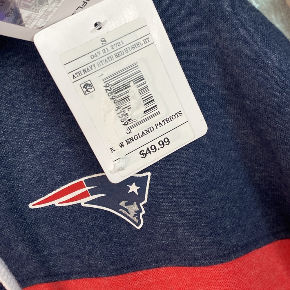 Patriots small cozy high low hoodie sweatshirt - Picture 6 of 16